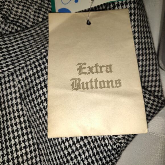 Leslie Fay Houndstooth Pencil Skirt 10 Black White Career Rainbow Brights NWT - Picture 6 of 16